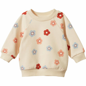 Nature Baby: Nature Baby Emerson Sweater - Flora Stamp Print