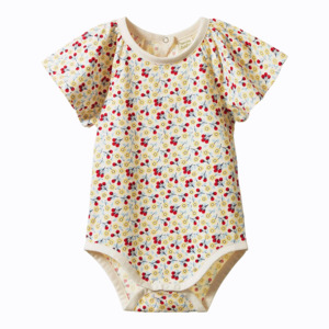 Child Baby: Nature Baby Faye Bodysuit - Kitchen Garden Print