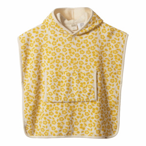 Child Baby: Nature Baby Poncho Towel -  Kitchen Garden Freesia Print
