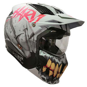 Full Face (Removable Chin Guard and clear visor) Helmet