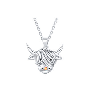 Jewellery: Highland Cow Silver Pendant