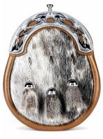 Norwood Brown Leather Collection: Plain Chrome Serpent Sporran