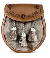 Norwood Brown Leather Collection: Celtic Etched Antique Sporran