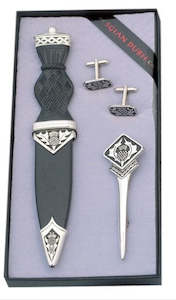 Mens Gift Sets: Gift Set, Thistle 3-Piece (Sgian Dubh, Kilt Pin, Cufflinks)
