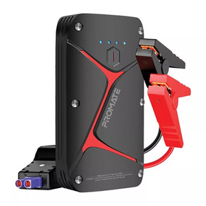 Batteries Leads: 12V IP67 Car Jump Starter with Built-in 16000mAh Powerbank. 80lm LED Flashlight, Damage-free Smart Clamps to Protect against Short Circuits, Micro-USB & USB-C Inputs. 2x USB-A Outputs