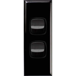 Switches: Legrand HPM XL Arch Switch Double 10A Black