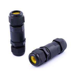 Low Voltage System Garden: Switch Lighting Waterproof Connector IP68 Black 16A 450VAC T100 5-9mm Cable