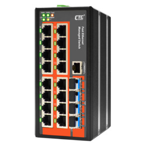 CDL CTCUnion Ethernet Managed Switch 16x 10/100Base-T 16 Port (-10C - +60C)