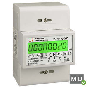 Metering: Rayleigh 3 Phase Multifunction Energy Meter with High Definition LCD Display-100A Direct Connected