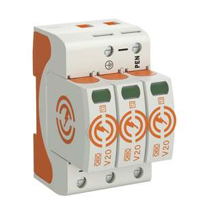 Surge And Lighting: V20 Series Three Pole Arrestor - Type 2 - 120kA(8/20) - 280V