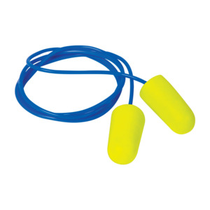 Force360 Bullet Shaped Corded Disposable Earplugs Box of 100