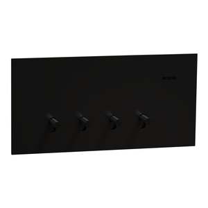 Clipsal Solis T Switch Horiz 4G 10AX Ebony Aluminium