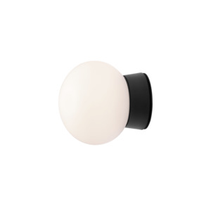 All: Glight IP65 Wall Light With Glass Shade For Indoor And Outdoor Use, 7W, 3000K, Dim, Black Mounting Base