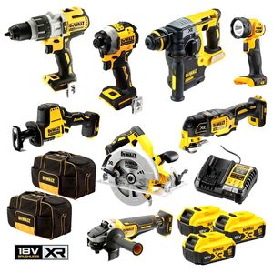 Cordless: Dewalt 18V XR 8 Piece Kit - 5.0Ah