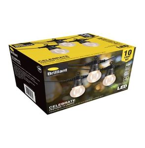 Brilliant Celebrate Festoon Light Warm White - Black 10 Pack