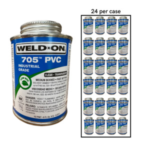 Adhesives Solvents: Weldon 237ml PVC Cement 705 CLR 1/2pt (Hp)