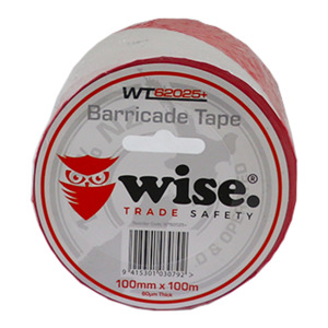 Wise Red Barricade Tape 100mmx100m