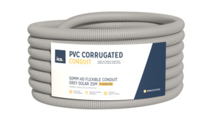ICS 50mm HD Flexible Conduit Grey Solar 25m