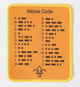 Badges: BLANKET PATCH - MORSE CODE ALPHABET