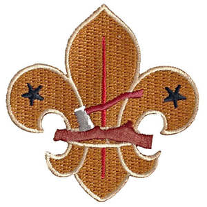 Badges: BLANKET PATCH - LOG AND AXE FLEUR-DE-LIS
