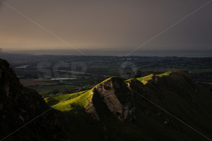 Last light on Te Mata Peak, Hawke's Bay, New Zealand - SCP Stock