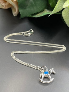 STERLING SILVER ROCKING HORSE NECKLACE scsaddlery