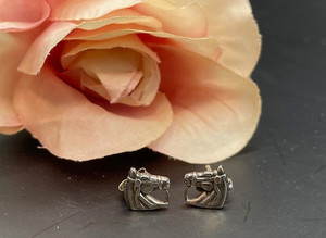 STERLING SILVERHORSE HEAD STUD EARRINGS scsaddlery