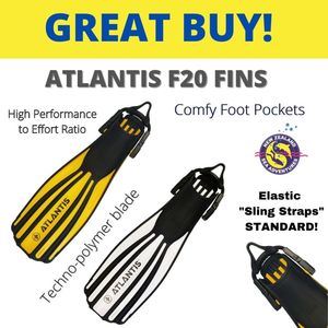 Products: Atlantis Legacy F20 Fins - NZ Sea Adventures