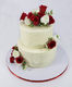Textured Red & White Rose SD Cakes
