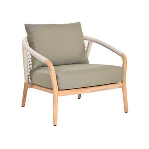 Dining: Catalina Outdoor Teak and Rope Lounge Chair