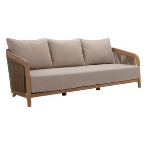 Outdoor Sofas: Fiorella Outdoor Teak 3-Seater Sofa