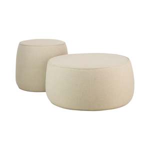 Outdoor Ottomans: Francesca Pouf (Melange Ivory)