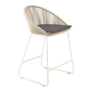 Outdoor Bar Stools: Urban Outdoor Counter Height Stool White (Agora® Panama Coal)