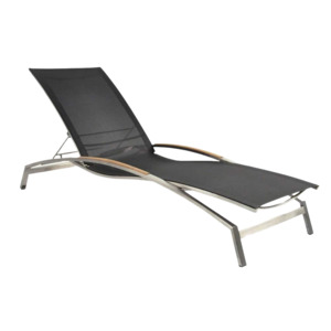 Outdoor Sun Loungers: Summer Stainless Steel and Batyline Sun Lounger