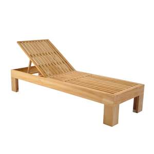 Palm Teak Sun Lounger