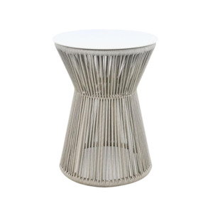 Outdoor Side Accent Tables: Zepher Rope and Aluminium Side Table