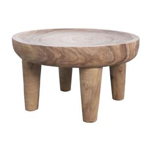 Outdoor Side Accent Tables: African Safari Teak Side Table