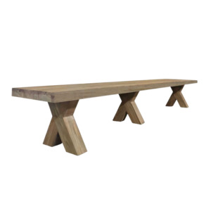 Outdoor Benches: Boxx Reclaimed Teak Outdoor Bench