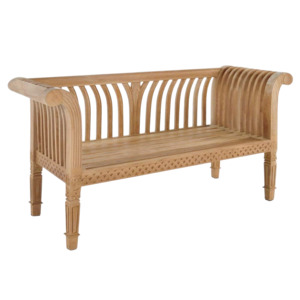 Outdoor Benches: Cleopatra Teak Outdoor Bench