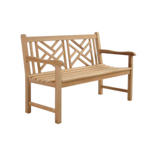 Outdoor Benches: Elizabeth Teak 2-Seater Outdoor Bench