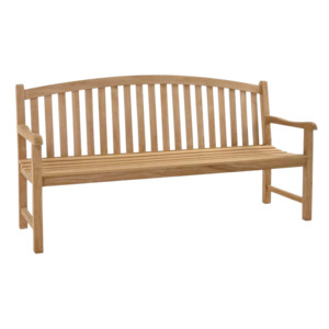 Bowback 3-Seater Teak Outdoor Bench