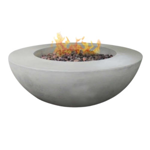 Outdoor Fire Pits Accessories: Concrete Round Fire Pit