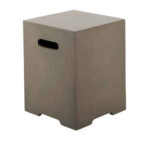 Outdoor Fire Pits Accessories: Square Side Table Gas Bottle Cover (Smooth Finish)