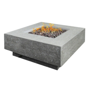 Outdoor Fire Pits Accessories: Concrete Square Fire Pit