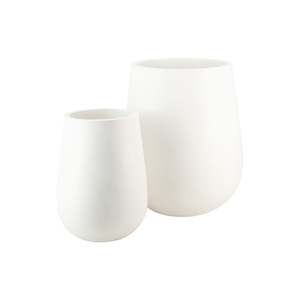 Outdoor Planters Pots: Brooklyn Tall Concrete Planter (White)