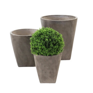 Outdoor Planters Pots: Blok Outdoor Concrete Round Planters