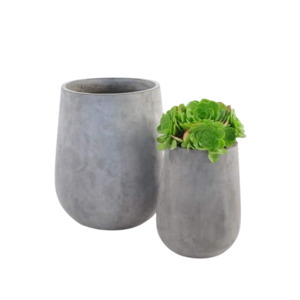 Brooklyn Tall Concrete Planter (Grey)