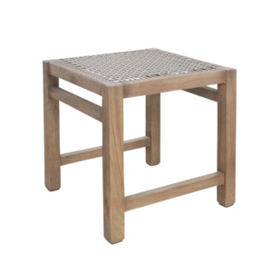 Gazzoni Reclaimed Teak and Rope Stool