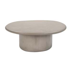 By Outdoor Concrete Furniture Material: Curve Outdoor Concrete Oval Coffee Table