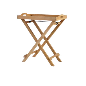 Outdoor Home Decor: Teak Serving Tray with Stand